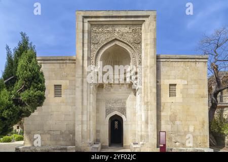 Palace of the Shirvanshahs, Baku, Azerbaijan. Detail of Mausoleum Stock Photo