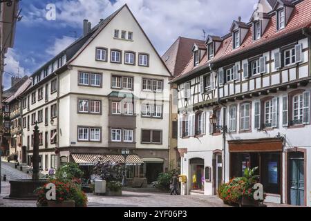 Street in Saverne city center, France, Europe Stock Photo