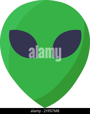 Alien. Vector illustration of a sketch humanoid head. Ufo. Paranormal ...