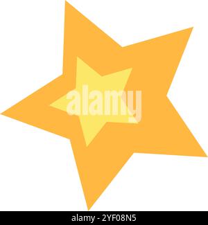 Vector star element in a cartoon style. The galaxy and the universe symbol. Wonders of the cosmos, astronomy science. The illustration is suitable for Stock Vector