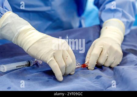 Cardiac surgery at Hotel Dieu de France hospital in Beirut, Lebanon. Stock Photo