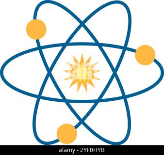 The Solar System abstract vector element in a cartoon style. Exploration of the universe symbol. Wonders of the cosmos, astronomy science. The illustr Stock Vector