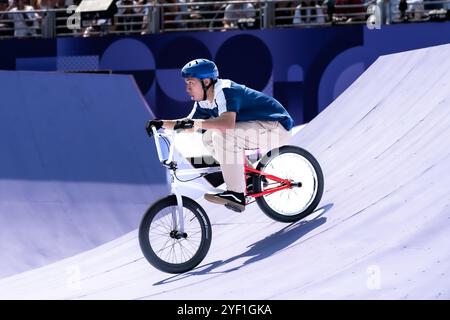 Rim Nakamura (JPN) competes in the Cycling BMX Freestyle Men's Park Final Stock Photo