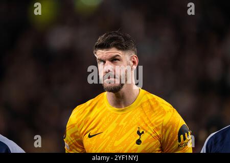 London, England. 24th, October 2024. Goalkeeper Fraser Forster of Tottenham Hotspur seen during the UEFA Europa League match between Tottenham Hotspur and AZ Alkmaar at the Tottenham Hotspur Stadium in London. Stock Photo