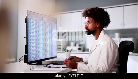 Medical Coding Bill And Billing Codes Spreadsheets Stock Photo