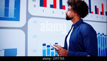 Business AI Data Software. Information Report Research Stock Photo