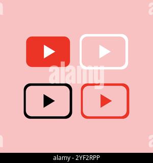 Youtube Icon Vector Stock Vector