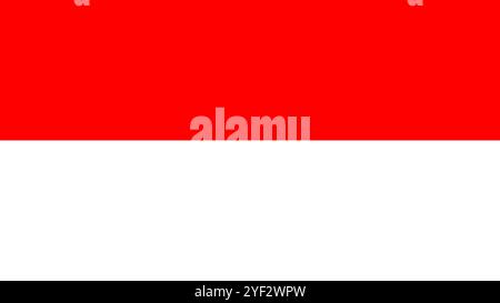 Flag of Indonesia, 16:9 Format, Indonesia Flag, Vector Images Stock Vector