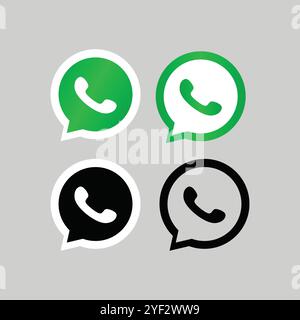Whatsapp Icon Vector Stock Vector