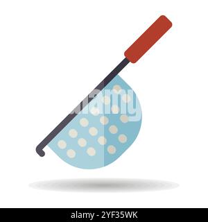 Colander vector icon. Kitchen appliance. Graph symbol for cooking web site design, logo, app, UI Stock Vector