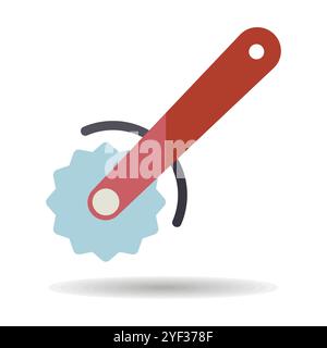 Pizza knife vector icon. Kitchen appliance. Graph symbol for cooking web site design, logo, app, UI Stock Vector