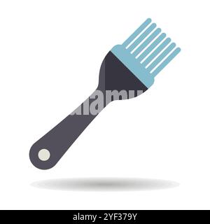 Silicone cooking brush vector icon. Kitchen appliances. Graph symbol for cooking web site design, logo, app, UI Stock Vector