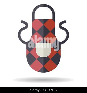 Kitchen apron protective garment vector icon. Graph symbol for cooking web site design, logo, app, UI Stock Vector