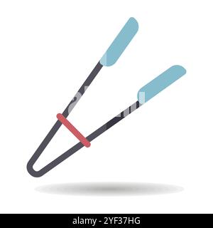 Kitchen tongs vector icon. Kitchen appliance. Graph symbol for cooking web site design, logo, app, UI Stock Vector