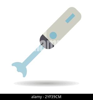 Hand blender vector icon. Electric kitchen appliance. Graph symbol for cooking web site design, logo, app, UI Stock Vector