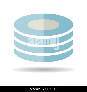 Plates, dishes vector icon. Kitchen appliance. Graph symbol for cooking web site design, logo, app, UI Stock Vector