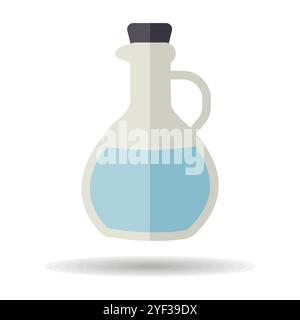 Olive Oil Glass Jug Pitcher vector icon. Graph symbol for cooking web site design, logo, app, UI Stock Vector