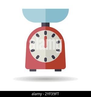 Scales vector icon. Kitchen appliance. Graph symbol for cooking web site design, logo, app, UI Stock Vector