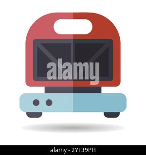 Kitchen sandwich maker vector icon. Electric kitchen appliance. Graph symbol for cooking web site design, logo, app, UI Stock Vector