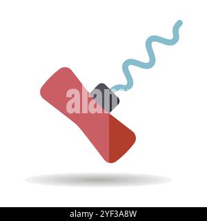 Corkscrew vector icon. Kitchen appliances. Graph symbol for cooking web site design, logo, app, UI Stock Vector