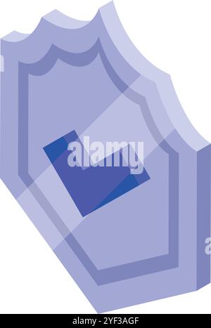 Secure shield with check mark symbolizing protection, safety, and guarantee Stock Vector