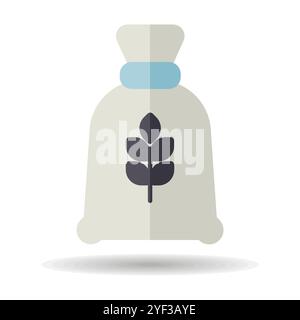 Bag flour vector icon. Kitchen appliance. Graph symbol for cooking web site design, logo, app, UI Stock Vector