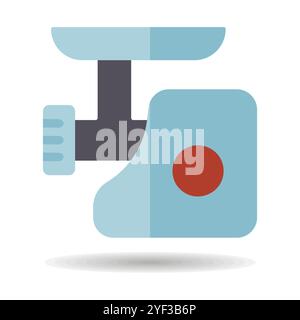 Electric meat grinder vector icon. Electric kitchen appliance. Graph symbol for cooking web site design, logo, app, UI Stock Vector