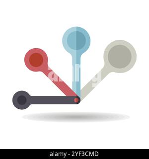 Measuring spoons vector icon. Kitchen appliance. Graph symbol for cooking web site design, logo, app, UI Stock Vector