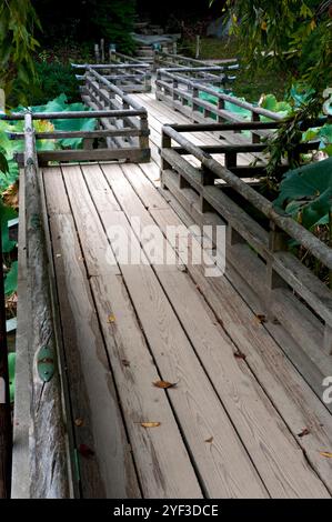 Eisho Bridge at Okayama Korakuen Japanese garden in Okayama City, Japan. Stock Photo