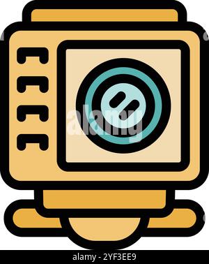 Electronic device with a lens, designed for capturing immersive footage during dynamic activities Stock Vector