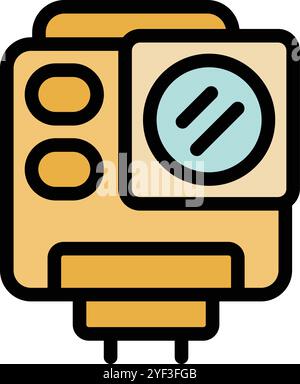 Compact action camera designed for capturing thrilling adventures and outdoor activities Stock Vector