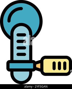 Tattoo machine being dipped into a pot of ink, showing the process of preparing for a tattoo Stock Vector