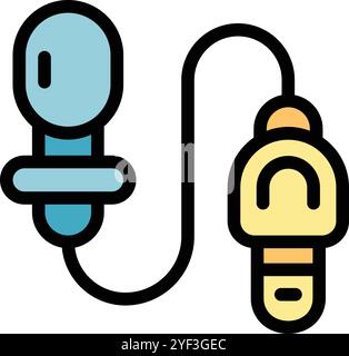 Medical tonometer measuring intraocular pressure during an ophthalmic examination Stock Vector