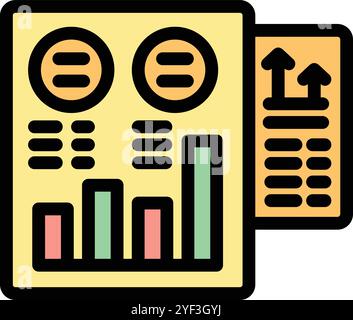 Delivery service application interface showing parcel status with graphs, bars and arrows on a tablet screen Stock Vector