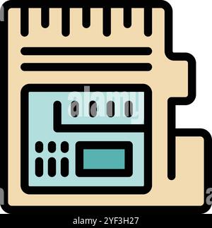 Electronic voting technology being used to cast ballot in elections Stock Vector