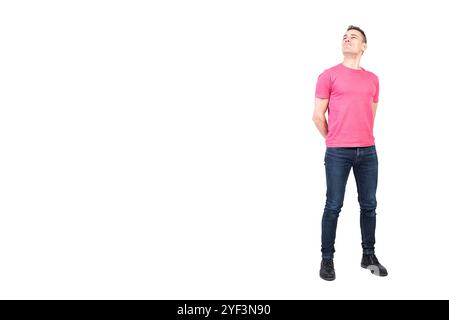 Optimistic young male looking away with confidence Stock Photo