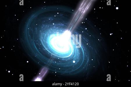 Pulsar highly magnetized, rotating neutron star Stock Photo