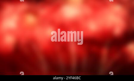 Blurred light background. Bright red and gold tone in blurred background. Stock Photo