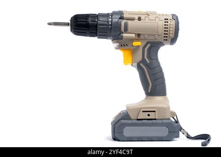Cordless drill isolated on white background Stock Photo