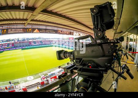 Rotterdam, Netherlands. 03rd Nov, 2024. ROTTERDAM, 03-11-2024, Stadium ‘Het Kasteel', Season 2024/2025, Football, Eredivisie . Match between Sparta and Utrecht . Overview stadium with camera Credit: Pro Shots/Alamy Live News Stock Photo