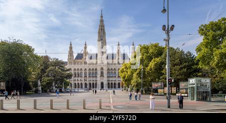 Views of Vienna City Hall, Austria, Europe. Stock Photo