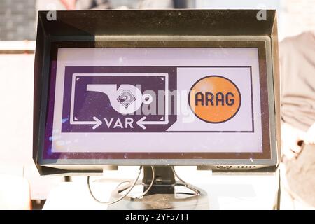 Rotterdam, Netherlands. 03rd Nov, 2024. ROTTERDAM, NETHERLANDS - NOVEMBER 3: VAR monitor is ready for the mathc during the Dutch Eredivisie match between Sparta Rotterdam and FC Utrecht at Sparta-stadion Het Kasteel on November 3, 2024 in Rotterdam, Netherlands. (Photo by Hans van der Valk/Orange Pictures) Credit: Orange Pics BV/Alamy Live News Stock Photo