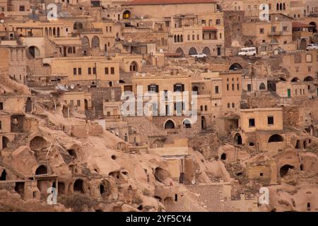 Impressive fungous forms of sandstone in the canyon of Cappadocia Stock ...