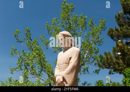 A statue of Jesus Christ at the historic Saint Josephs Oratory of Mount Royal in Montreal canada. Stock Photo