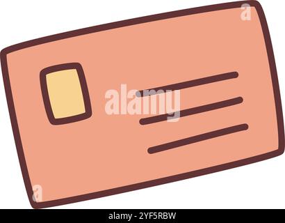 Doodle letter envelope icon or logo, hand drawn with thin black line Stock Vector