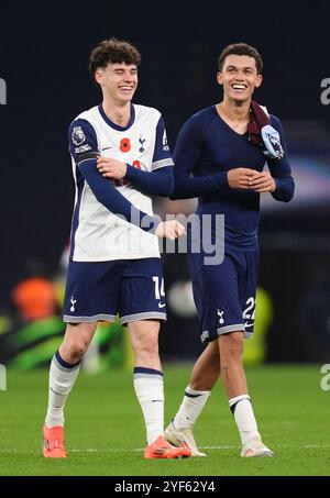 Tottenham Hotspur's Archie Gray after the UEFA Europa League round of ...