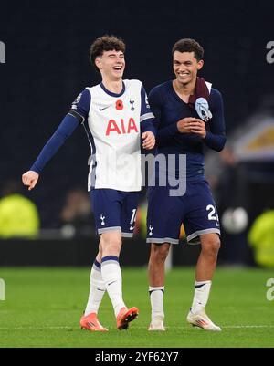 Tottenham Hotspur's Archie Gray after the UEFA Europa League round of ...