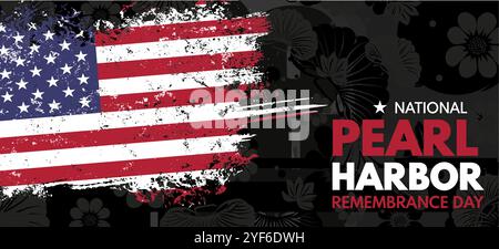 National Pearl Harbor Remembrance- banner Stock Vector