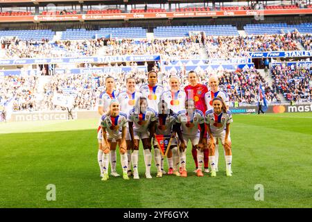 Lyon, France. 03rd Nov, 2024. Players of OL in action during the Arkema Premiere Ligue game between Olympique Lyonnais and Paris Saint-Germain at Groupama Stadium in Lyon, France. (Pauline FIGUET/SPP) Credit: SPP Sport Press Photo. /Alamy Live News Stock Photo