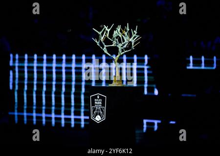 Paris, France. 03rd Nov, 2024. Illustration of the trophy during the Rolex Paris Masters in Bercy on November 3, 2024. Photo by Tomas Stevens/ABACAPRESS.COM Credit: Abaca Press/Alamy Live News Stock Photo